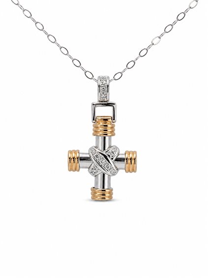 Anhänger Cianfrone Gioielli Herr in Gold Diamante 0.11 Ct PEOR-198 - PEOR-198